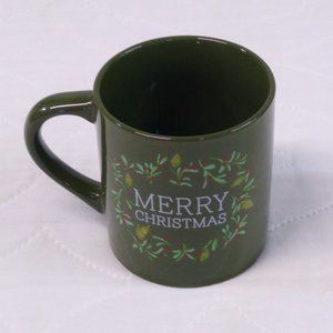 Threshold Merry Christmas Stoneware Coffee Tea Mug Green 16 Oz NWT